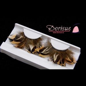 Fawn 3d triple sexy tiger print feather lashes